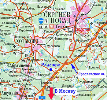 карта Сергиев Посад
