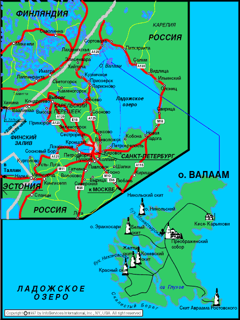 Валаам. Карта